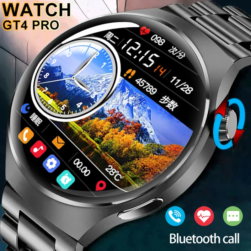 2024 New Smart Watch Men Full Circle Touch Screen Bluetooth Call Men Smart Watch Waterproof Sports Activity Fitness Watch